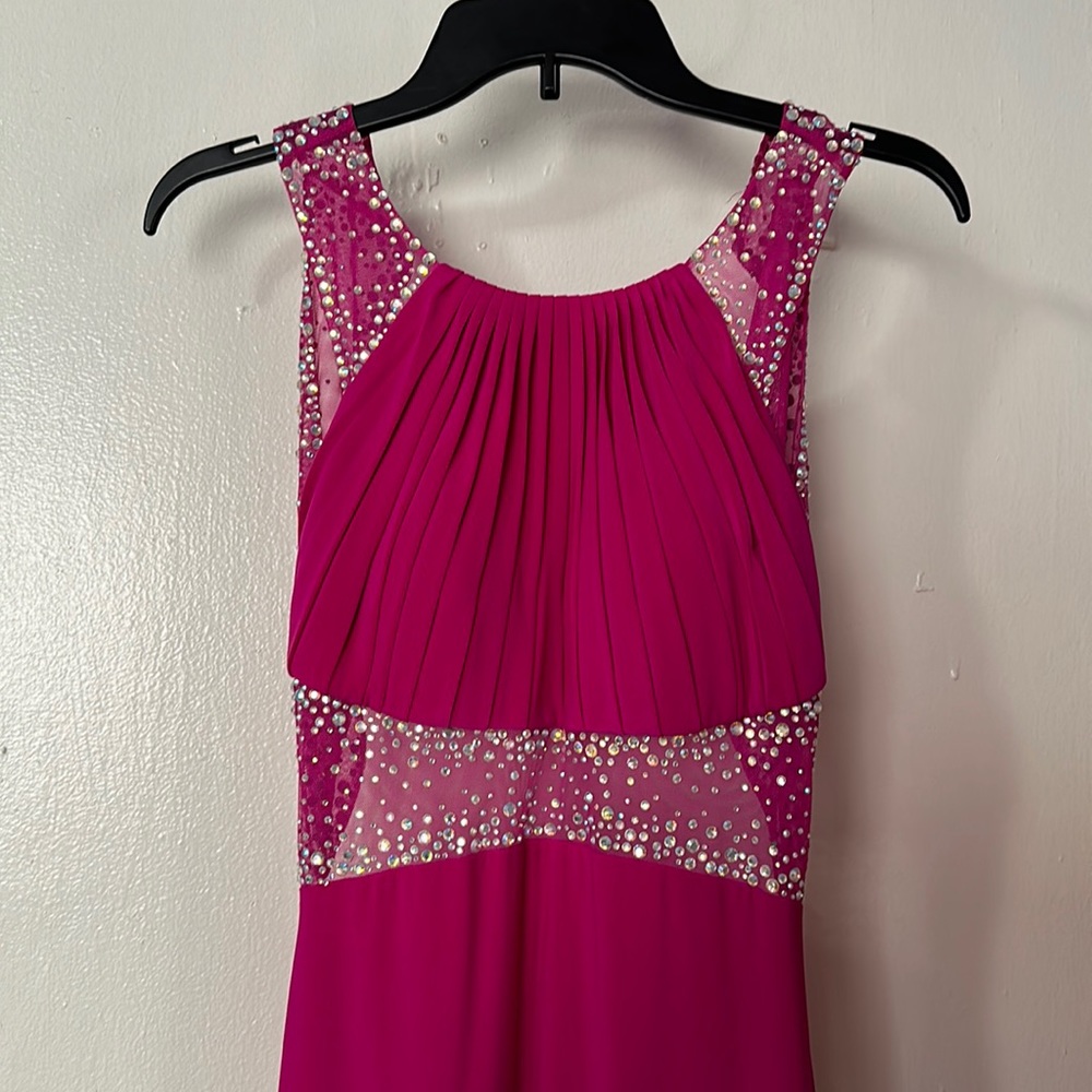 Fushia pink prom dress